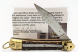 Cutly Japan Lever Lock Bone Switchblade