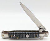 Italian Stainless Carbon Fiber Pattern Switchblade