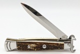 2012 A.G.A. Champolin Stag Stiletto Switchblade