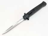 Large Italian Black Marbled OTF Stiletto