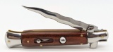 Italian Milano Wood Handle Kriss Switchblade