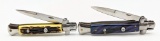 Italian Faux Stag & Blue Glitter Switchblades
