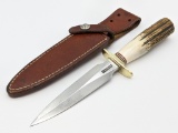 Vtg Randall Made Model 2-5 Stag Stiletto w/ Sheath