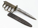 WW1 US Model 1918 AU Lion Cast Brass Knuckle Knife