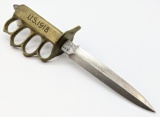 WW1 US Model 1918 AU Lion Cast Brass Knuckle Knife