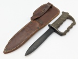 WW2 New Zealand Aluminum Knuckle Knife w/ Sheath