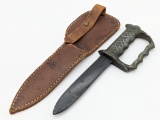 WW2 New Zealand Aluminum Knuckle Knife w/ Sheath