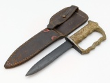 WW2 New Zealand Aluminum Knuckle Knife w/ Sheath