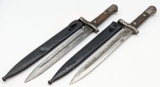 (2) WW2 M1 Garand Reworked Turkish M1935 Bayonets