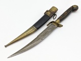 Antique Ottoman Mediterranean Fixed Blade w Sheath