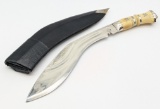 Nepalese Stylized Kukri w/ Leather Sheath