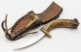 BCS Custom Knives Crown Stag Skinner w/ Sheath