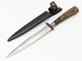 WW1 Era German Fighting Knife w/ Scabbard