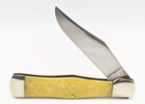 1920-40 Olcut Yellow Marbled Large Coke Bottle