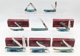 8) 2002 Case XX Limited Carib Blue Jig Bone Knives