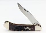 2011 Case XX Walnut Bone Silver Script Saddlehorn