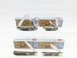 4) 2001 Case XX P/W Black Jig Bone Knives