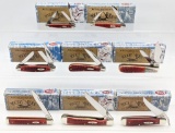 8) Case XX P/W Old Red Jig Bone Knives w/ Boxes
