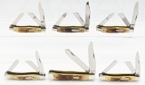 6) 1984-85 Case XX 2nd Cut Stag Knives