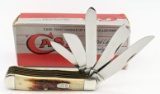 1996 Case XX The Beast Red Stag 5 Blade Trapper