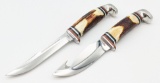 2008 Case XX Red Stag Fixed Blade and Gut Knife