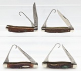 4) Schrade, Western, & Camillus Bird Hook Knives
