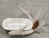 Whitetail Deer Antler Table Top Bowl Accent Piece