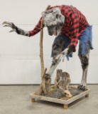Large Fantasy Werewolf w/ Real Fur & Habitat Base