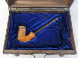 1800's Carved Meerschaum Pipe w/ Case