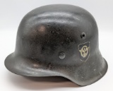 WW2 German Double Decal M42 Fire / Police Helmet