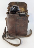 WW2 US Field Telephone in Leather Case