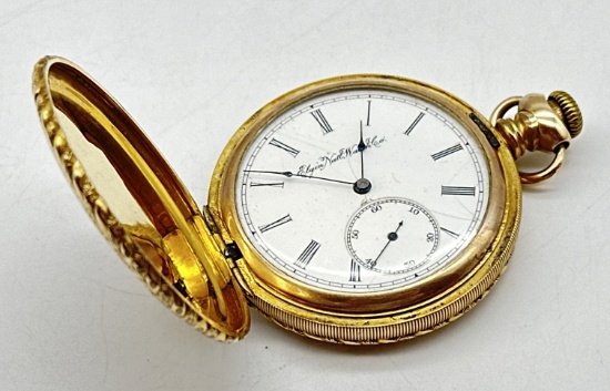 14K Elgin Natl Watch Co. Case Pocket Watch | Jewelry, Gemstones ...