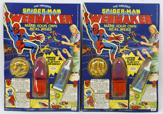 (2)  NOS 1977 Chemtoy Amazing Spider-Man Webmakers