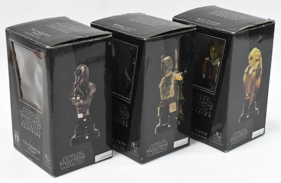 (3) Star Wars 30th Anniv Busts By Gentle Giant