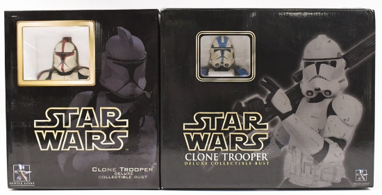 2 Gentle Giant Star Wars Deluxe Clone Trooper Bust
