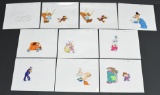 Vintage Cartoon Animation Production Art Cels