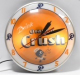 Contemporary Orange Crush Soda Double Bubble Clock