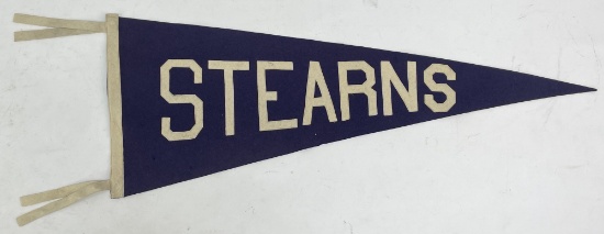 Early Stearns Automobile Dealer Felt Pennant