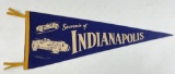 Vintage Indianapolis 500 Speedway Felt Pennant