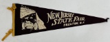 Vintage New Jersey State Fair Auto Race Pennant