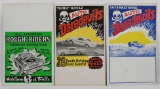 3 Vintage NOS Auto Daredevil Thrill Show Posters