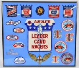 Vtg Leader Card Racers Patch  Decal Collection