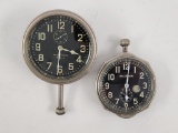 2 Early Waltham 8 Day Automobile Clocks
