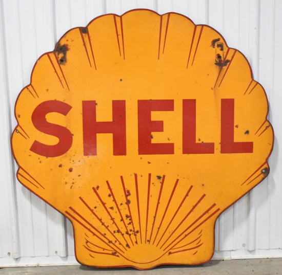 4ft Vintage DSP Shell Service Station Die-Cut Sign