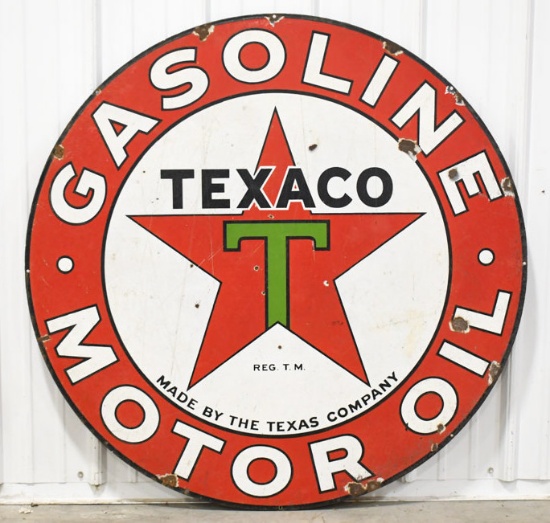 42in Vintage DSP Texaco Gasoline & Motor Oil Sign