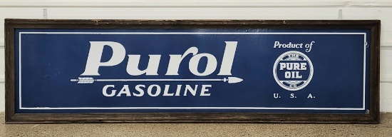 Purol Gasoline Porcelain Sign