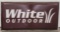 6ft DS White Outdoor Lawn Equipment Lighted Sign