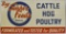 Vintage SST Swisher Feeds Cattle Hog Poultry Sign