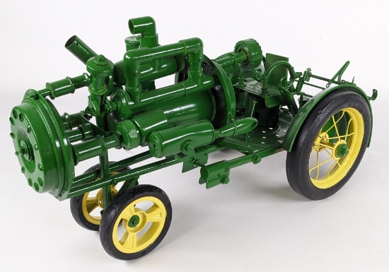 Large Custom Industrial Art John Deere Tractor