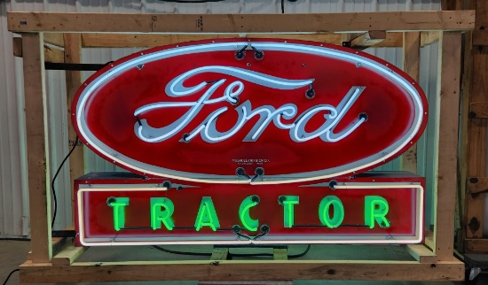 Vintage DSP Ford Tractor Neon Advertising Sign